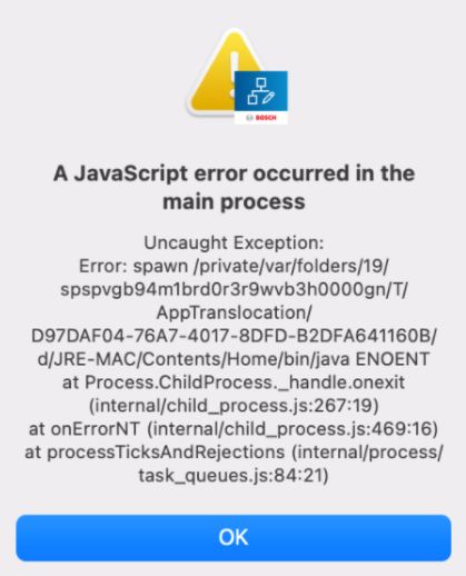 error mac javascript main process